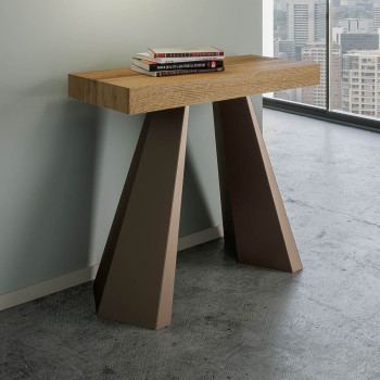 Diamante console table with bear legs - Extendable console table 90x40/300 cm Diamante Premium natural oak with bear frame