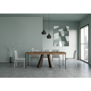 Diamante console table with bear legs - Extendable console table 90x40/300 cm Diamante Premium natural oak with bear frame