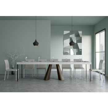 Diamante console table with bear legs - Extendable console table 90x40/300 cm Diamante Premium natural oak with bear frame