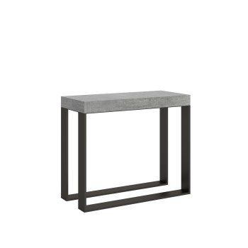 Elettra console table with anthracite frame - Extendable console table 90x40/300 cm Elettra Premium Natural Oak with anthracite frame
