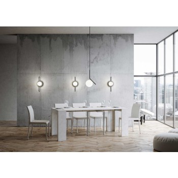 Emy Console Table - Extendable Console Table 90x42/198 cm Emy Small Spatula White