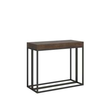 Epoca console table with anthracite frame - Extendable console table 90x40/300 cm Epoca Oak Nature frame with anthracite frame