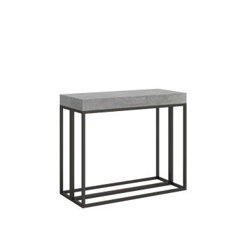 Epoca console table with anthracite frame - Extendable console table 90x40/300 cm Epoca Oak Nature frame with anthracite frame