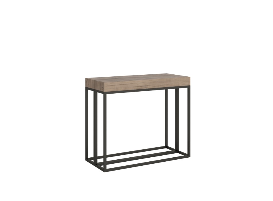 Epoca console table with anthracite frame - Extendable console table 90x40/300 cm Epoca Oak Nature frame with anthracite frame