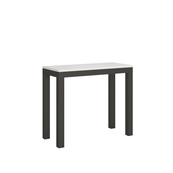 Everyday Evolution console table with anthracite legs and frame - Extendable console table 90x40/300 cm Everyday Evolution white ash with anthracite frame and legs