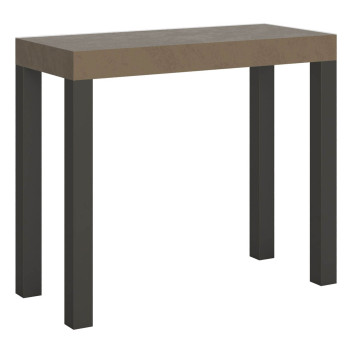 Everyday console table with anthracite legs - Everyday Small extendable console table 90x40/196 cm with white ash and anthracite legs