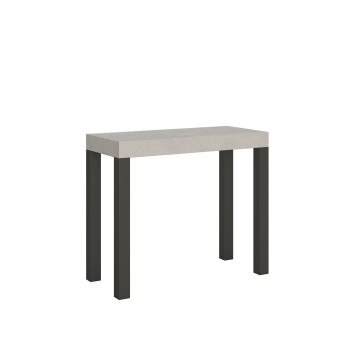 Everyday console table with anthracite legs - 90x40/300 cm Everyday extendable console table with white ash wood and anthracite legs