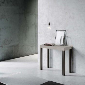 Everyday console table with anthracite legs - 90x40/300 cm Everyday extendable console table with white ash wood and anthracite legs