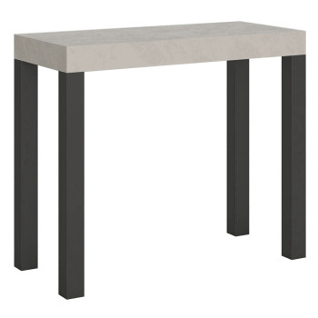 Everyday console table with anthracite legs - 90x40/300 cm Everyday extendable console table with white ash wood and anthracite legs