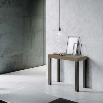 Everyday console table with anthracite legs - 90x40/300 cm Everyday extendable console table with white ash wood and anthracite legs