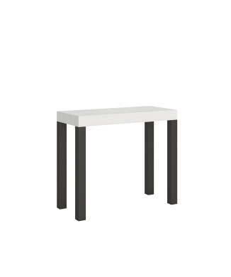 Everyday console table with anthracite legs - 90x40/300 cm Everyday extendable console table with white ash wood and anthracite legs