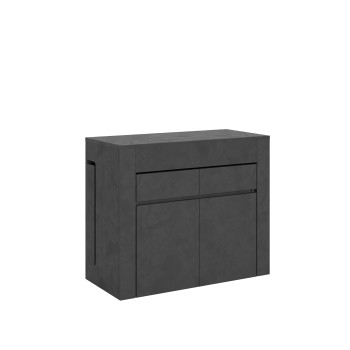 Evolve console table with lower and upper bench - Extendable console table 90x42/302 cm Evolve white ash with internal extensions with lower and upper bench