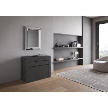 Evolve console table with lower and upper bench - Extendable console table 90x42/302 cm Evolve white ash with internal extensions with lower and upper bench