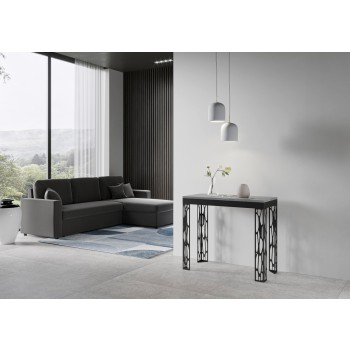 Ghibli Evolution console table with anthracite frame - Extendable console table 90x40/300 cm Ghibli Evolution White Ash with anthracite frame