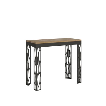 Ghibli Evolution console table with anthracite frame - Extendable console table 90x40/300 cm Ghibli Evolution White Ash with anthracite frame