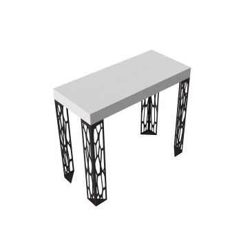 Ghibli console table with anthracite frame - Extendable console table 90x40/300 cm Ghibli White Ash with anthracite frame