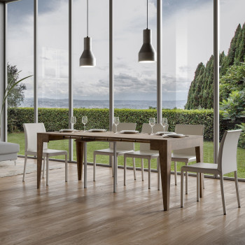 Isotta Console Table - Extendable Console Table 90x42/198 cm Isotta Small White Ash