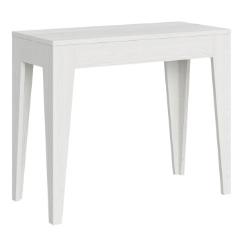 Isotta Console Table - Extendable Console Table 90x42/198 cm Isotta Small White Ash