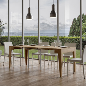 Isotta Console Table - Extendable Console Table 90x42/198 cm Isotta Small White Ash