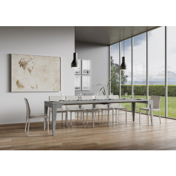 Isotta Console Table - Extendable Console Table 90x42/302 cm Isotta White Ash