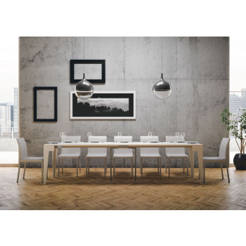 Isotta Console Table - Extendable Console Table 90x42/302 cm Isotta White Ash