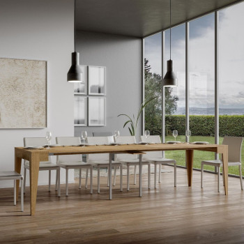 Isotta Console Table - Extendable Console Table 90x42/302 cm Isotta White Ash