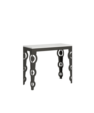 Karamay Evolution console table with anthracite legs and frame - Karamay Small Evolution extendable console table 90x40/196 cm with anthracite frame and legs