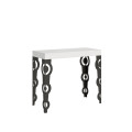 Karamay Small extendable console table 90x40/196 cm with anthracite frame