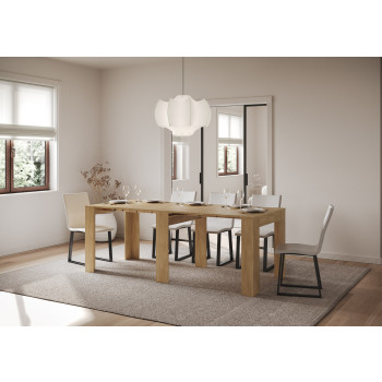 Kiba console table - Kiba extendable console table 90x25/211 cm white ash with internal extensions