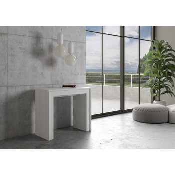 Mia Console Table - Extendable Console Table 90x42/198 cm Mia Small White Ash