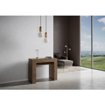 Modem Console - Extendable Console 90x42/198 cm Modem Small White Ash