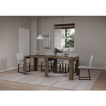 Narrow Console Table - Extendable Console Table 90x25/181 cm Narrow White Ash