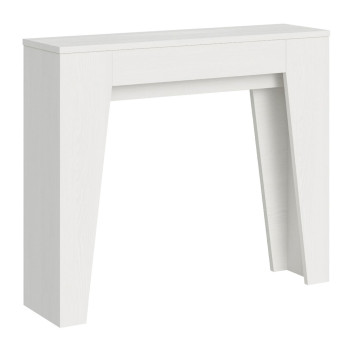 Narrow Console Table - Extendable Console Table 90x25/181 cm Narrow White Ash