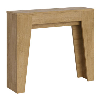 Narrow Console Table - Extendable Console Table 90x25/181 cm Narrow White Ash