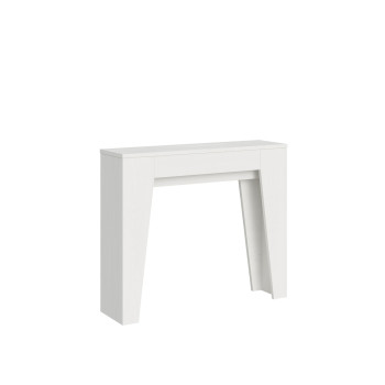 Narrow Console Table - Extendable Console Table 90x25/181 cm Narrow White Ash