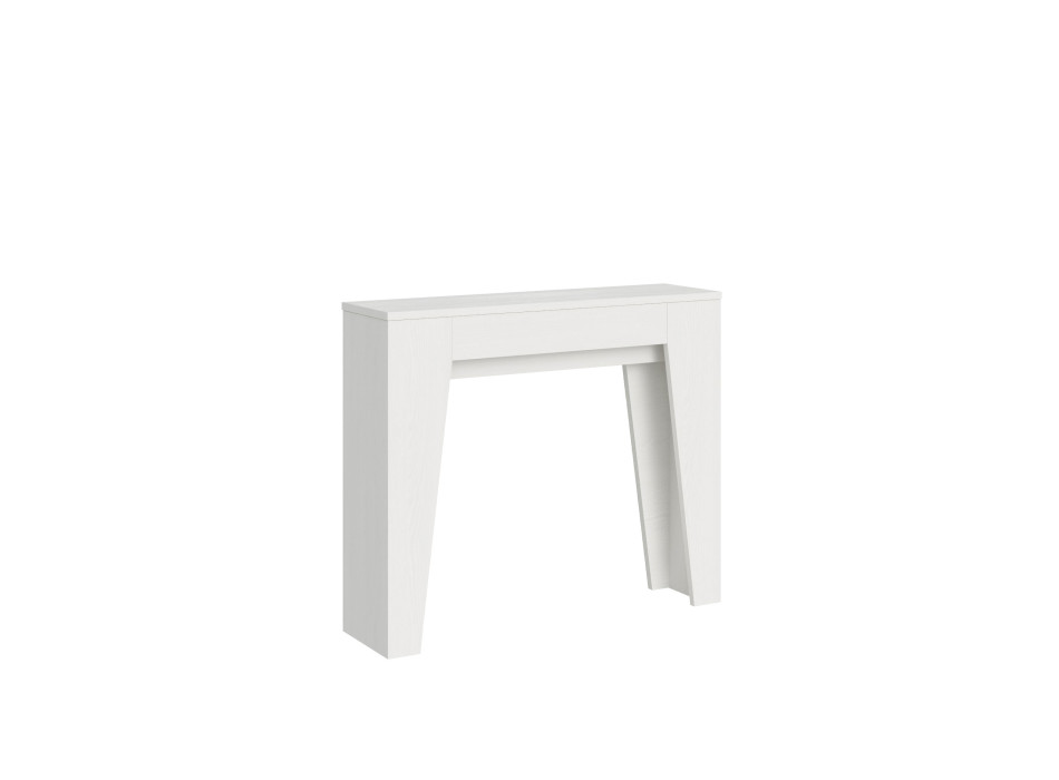 Narrow Console Table - Extendable Console Table 90x25/181 cm Narrow White Ash