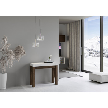 Naxy Console Table - Extendable Console Table 90x40/196 cm Naxy Small White Ash