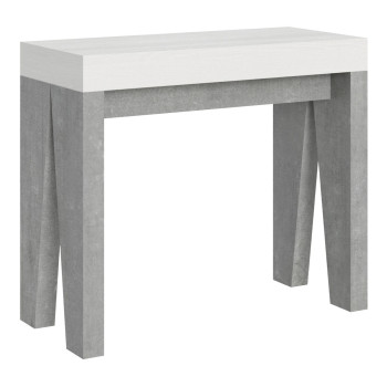 Naxy Console Table - Extendable Console Table 90x40/196 cm Naxy Small White Ash