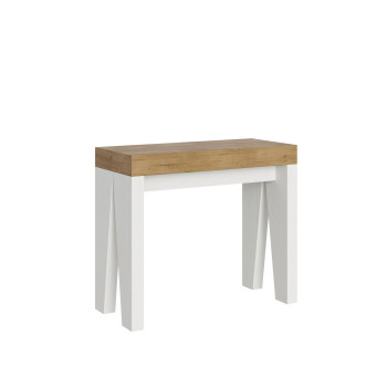 Naxy Console Table - Extendable Console Table 90x40/196 cm Naxy Small White Ash