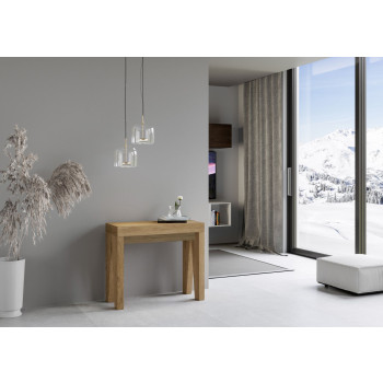 Naxy Console Table - Extendable Console Table 90x40/196 cm Naxy Small White Ash