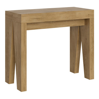Naxy Console Table - Extendable Console Table 90x40/196 cm Naxy Small White Ash