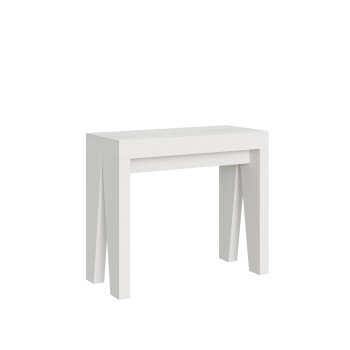 Naxy Console Table - Extendable Console Table 90x40/196 cm Naxy Small White Ash