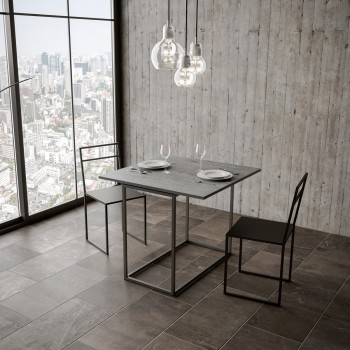 Nordica Libra console table with anthracite frame - 90x45/90 cm Nordica Libra opening console table with anthracite frame