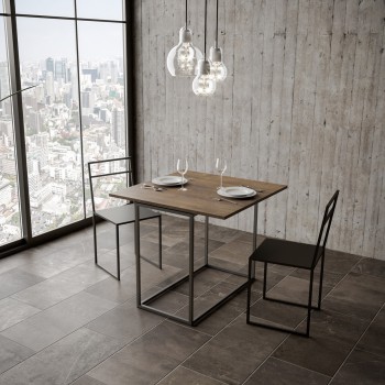 Nordica Libra console table with anthracite frame - 90x45/90 cm Nordica Libra opening console table with anthracite frame