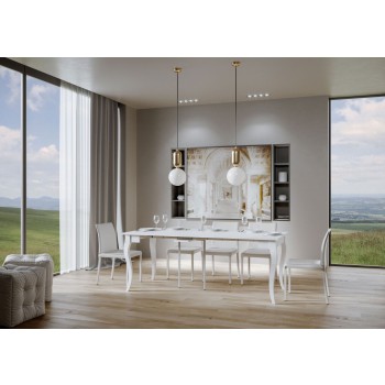Olanda Console Table - Extendable Console Table 90x48/308 cm Olanda White Ash
