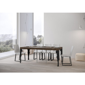 Paxon Premium console table with anthracite legs - Extendable console table 90x40/196 cm Paxon Small Premium white ash with anthracite legs