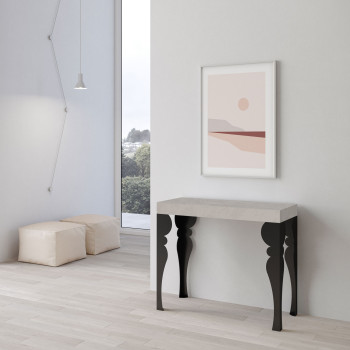 Paxon Premium console table with anthracite legs - Extendable console table 90x40/196 cm Paxon Small Premium white ash with anthracite legs
