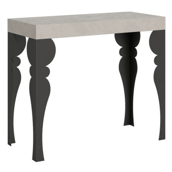 Paxon Premium console table with anthracite legs - Extendable console table 90x40/196 cm Paxon Small Premium white ash with anthracite legs