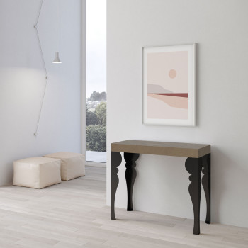 Paxon Premium console table with anthracite legs - Extendable console table 90x40/196 cm Paxon Small Premium white ash with anthracite legs