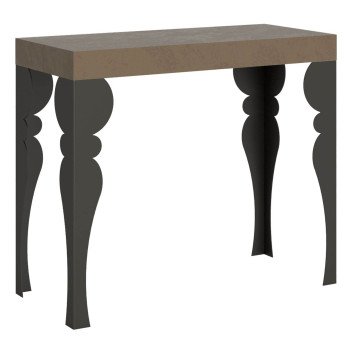 Paxon Premium console table with anthracite legs - Paxon Premium extendable console table 90x40/300 cm with white ash wood and anthracite legs